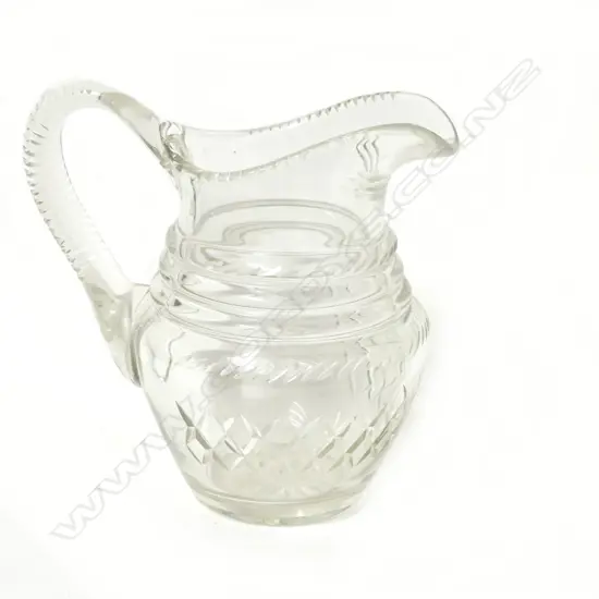 A 19thC cut glass baluster jug