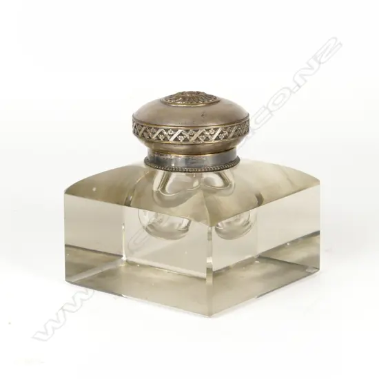 A large crystal ink bottle