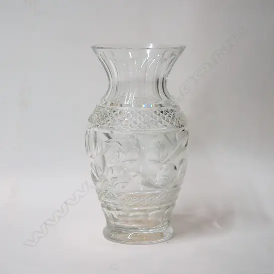 A Waterford cut crystal baluster vase