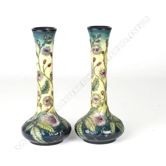 A pair of modern Moorcroft vases