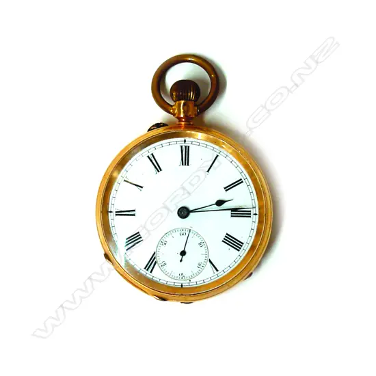 An early 20thC gent's 18ct. yellow gold open faced pocket watch