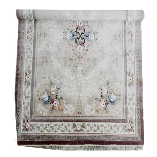 A large superior quality Chinese handmade 100% silk pile rug