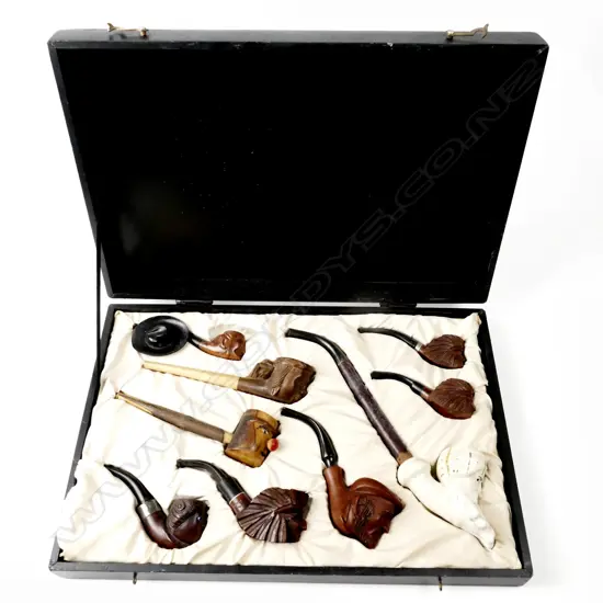 A collection of nine pipes