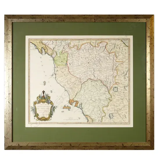 A coloured map of Tuscany (De Toscane)