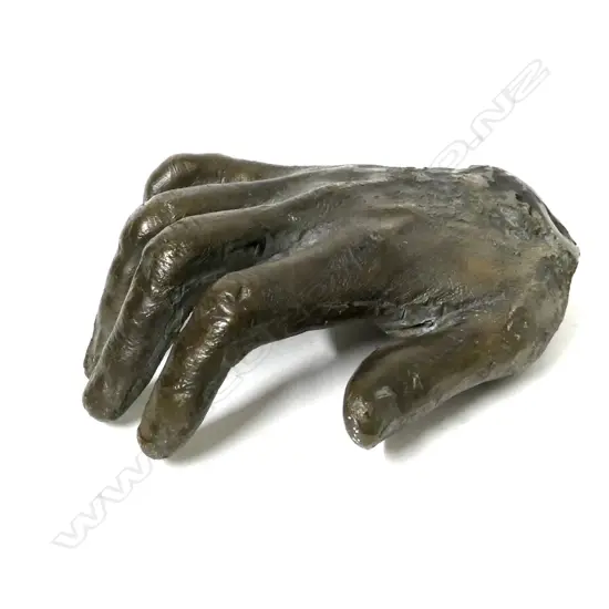 A Rudi Buchanan bronze casting of the artist's hand