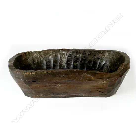 A small wood trough