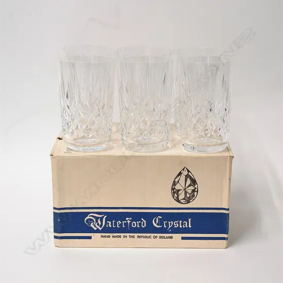 Six Waterford cut crystal Lismore tumblers
