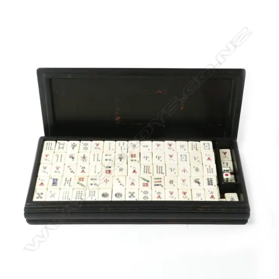 An old Chinese mah-jong set