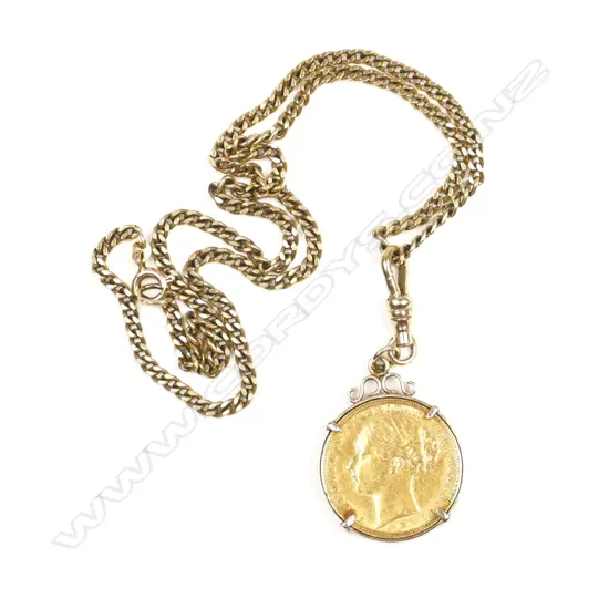 An 1881 gold sovereign