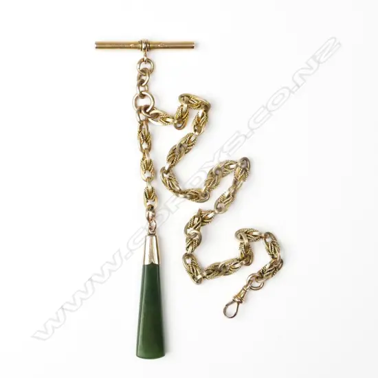 A Victorian 15ct. gold fob chain