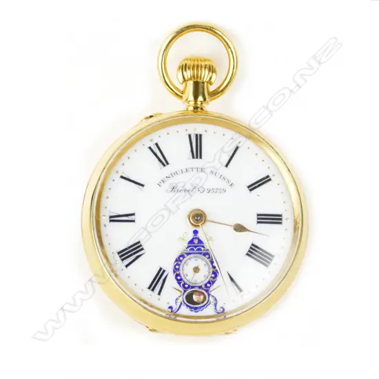 A Swiss gold plated pocket watch