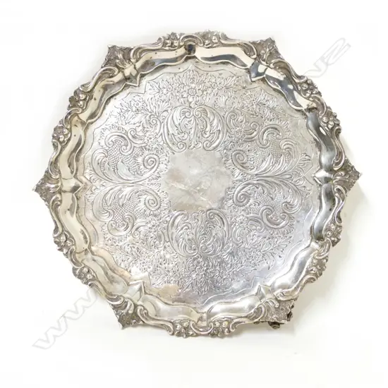 A late Victorian silver salver