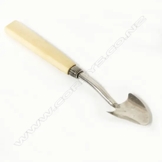 A George IV silver Stilton cheese scoop