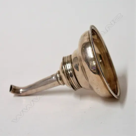 A George III Irish silver wine funnel