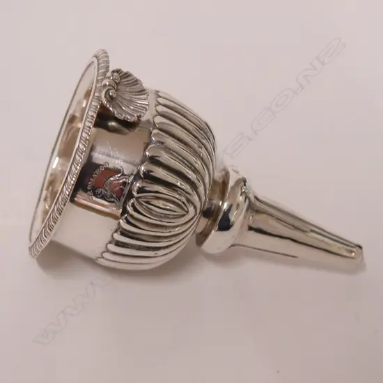 A George III silver wine funnel