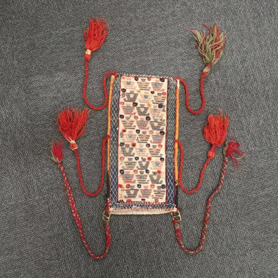 A small old Turkish kilim bag