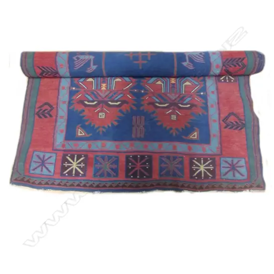 A large long old rare Dagestan kilim rug