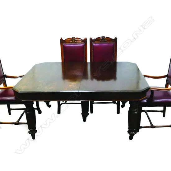 An impressive Victorian oak banqueting table