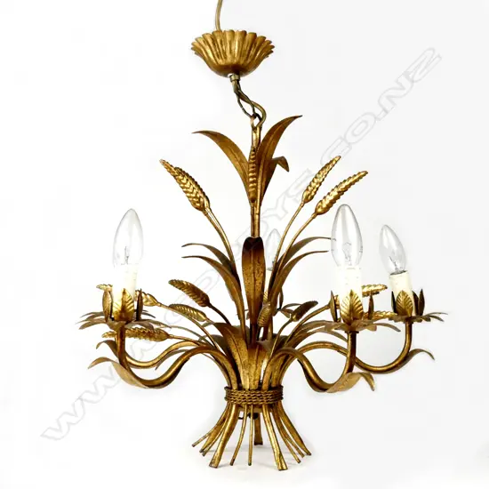 A French gilded metal chandelier