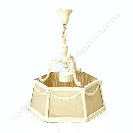 A vintage brass light fitting