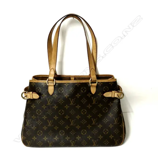 An authentic pre-owned Louis Vuitton brown tote bag