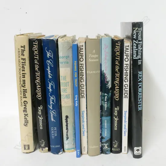 BOX OF BOOKS - NZ TROUT FISHING 