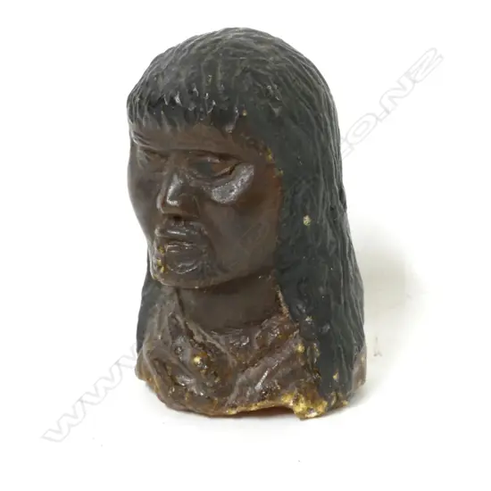 A small N.Z. colonial kauri gum bust