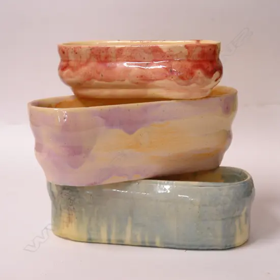 Three Briar Gardner trough form vases