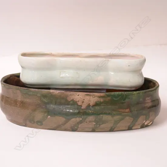 Two Briar Gardner trough form vases