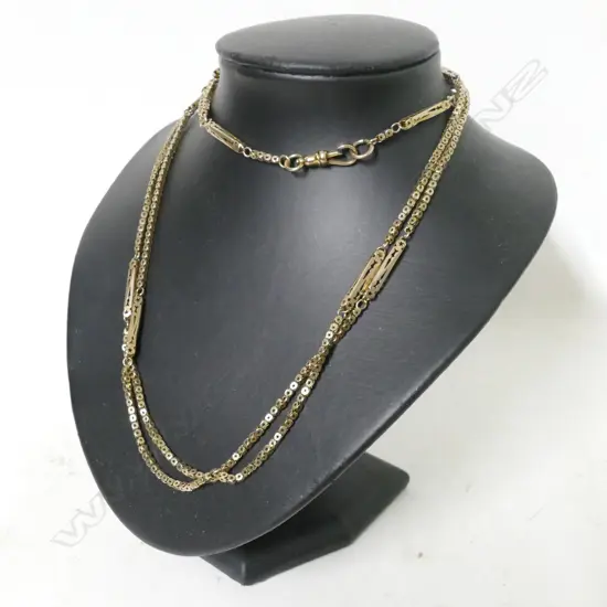 A 9ct. gold muff chain