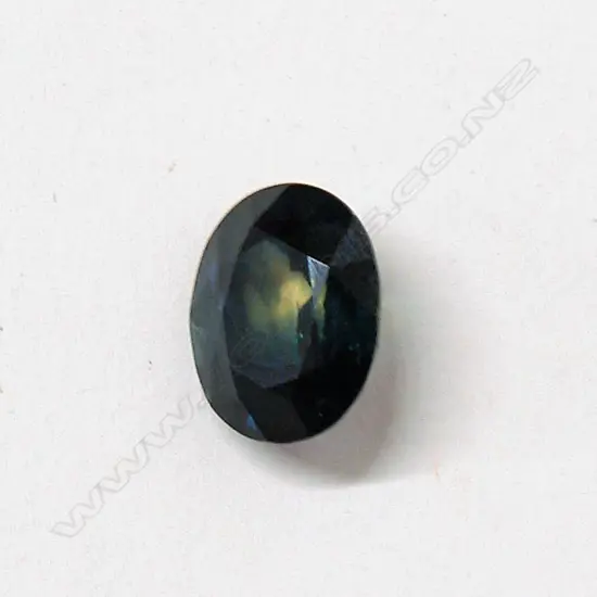 A 7.21ct. oval facet cut blue sapphire
