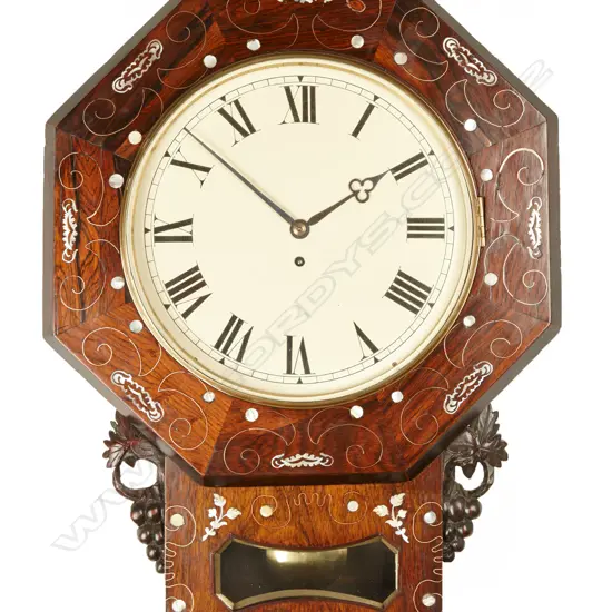An English drop-dial wall clock