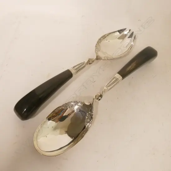 A pair of Thai silver servers