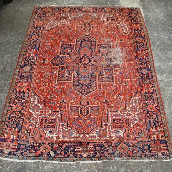 A large semi-antique Caucasian Persian carpet