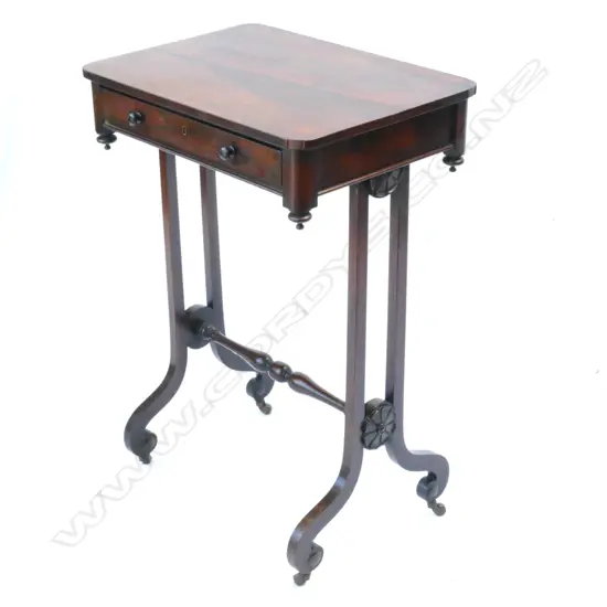 A small elegant Victorian rosewood side table
