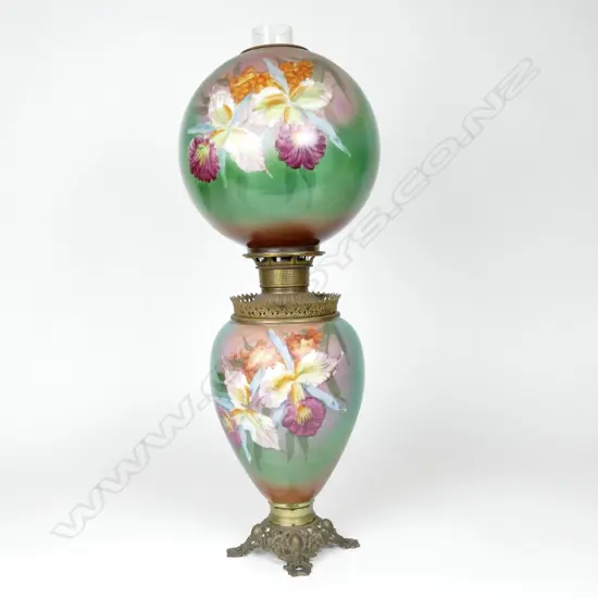 A late 1800s American kerosene lamp