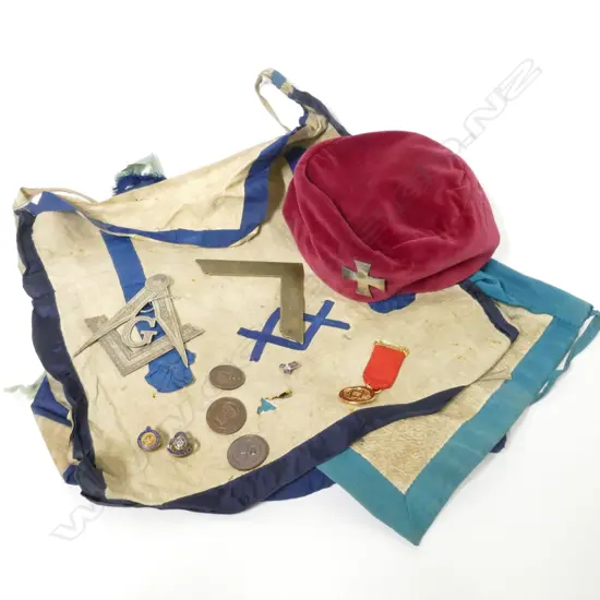 A collection of Masonic regalia and jewels