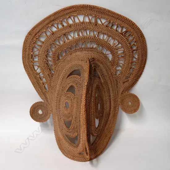 An old woven fibre PNG yam mask