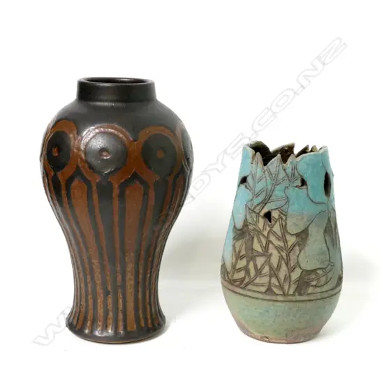Two Graeme Storm vases