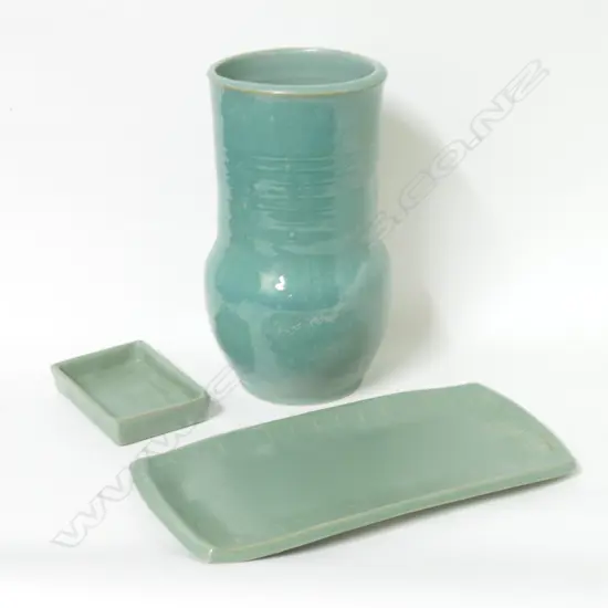 Three Olive Jones pottery pieces