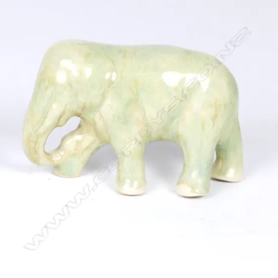 An Ambrico trickle glaze elephant