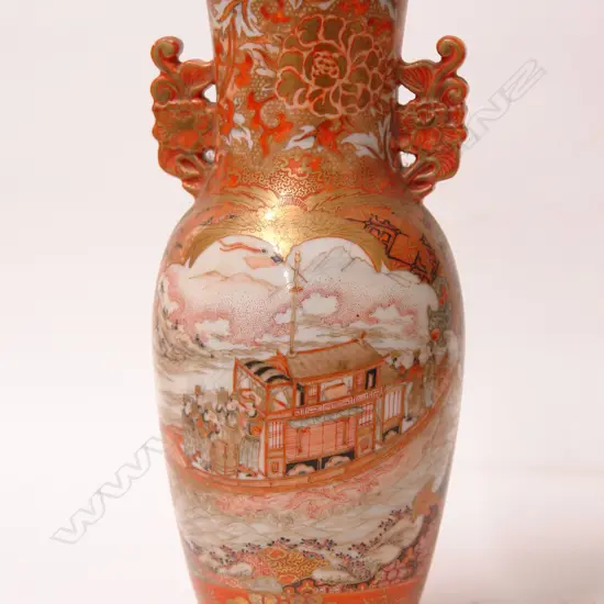 A 19thC Japanese Kutani porcelain vase