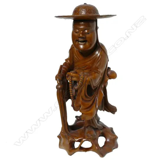 A Chinese hardwood carving