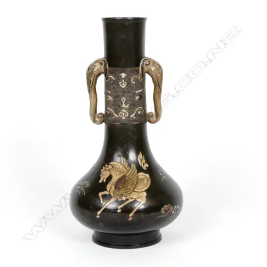 An old Chinese bronze vase