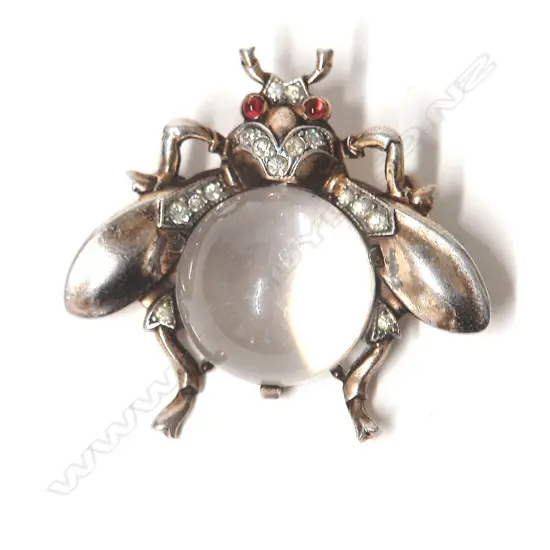 A c.1940s Trifari 'Jelly Belly' fly brooch