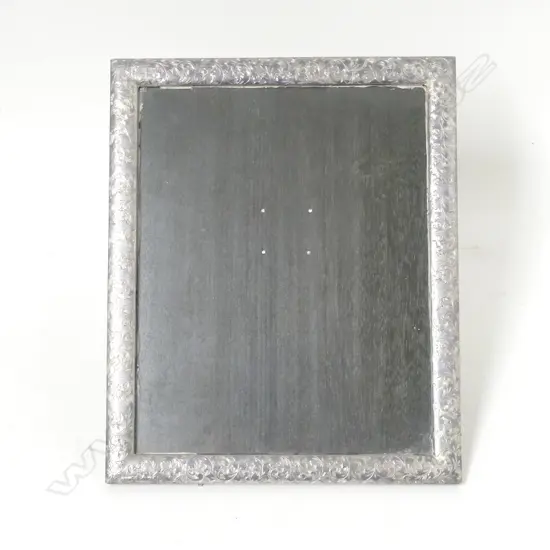A silver photo frame