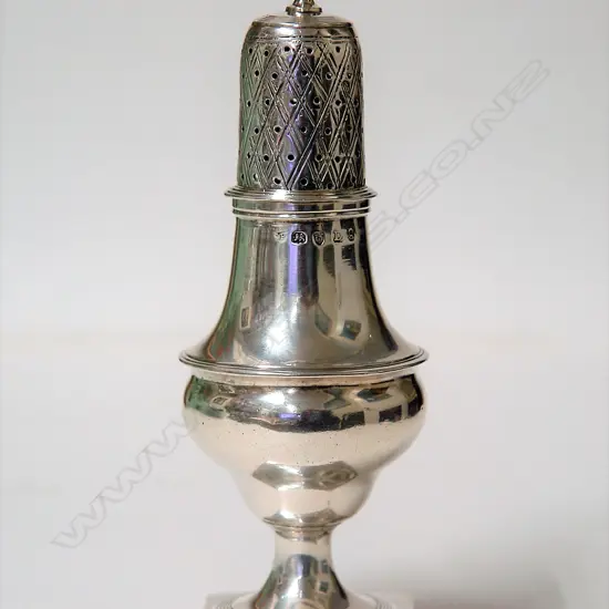 A George III silver caster