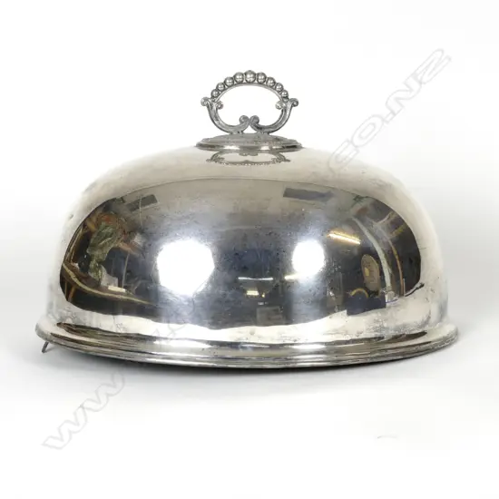 A large Victorian silver plate game cover