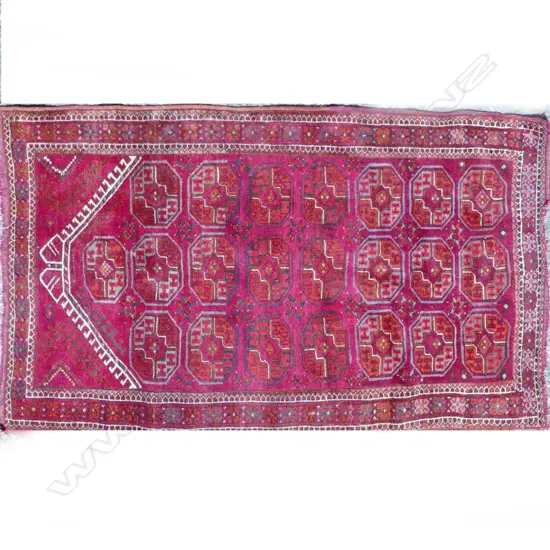 A hand knotted Baluchi prayer rug