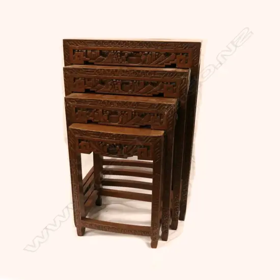 CHINESE NEST OF 4 TABLES